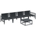 Set de canapele pentru grădină cu pernă 5 pcs Negru Oțel - WALTI WALTI
