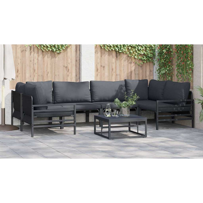 Set de canapele pentru grădină 6 pcs Antracit Oţel - WALTI WALTI