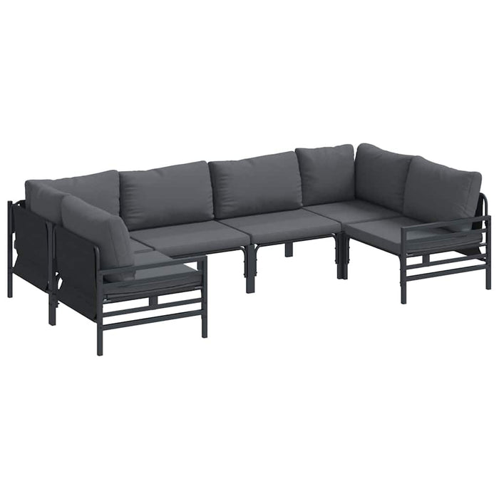 Set de canapele pentru grădină 6 pcs Antracit Oţel - WALTI WALTI