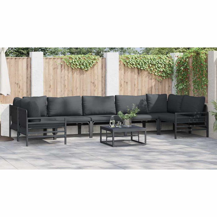 Set de canapele pentru grădină 7 pcs Antracit Oțel - WALTI WALTI
