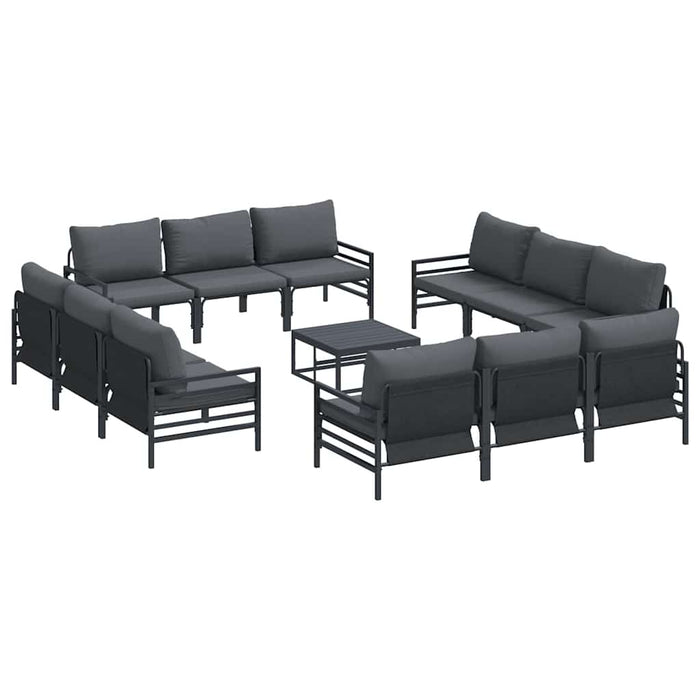 Set de canapele pentru grădină 13 pcs Antracit Oțel - WALTI WALTI