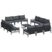 Set de canapele pentru grădină 13 pcs Antracit Oțel - WALTI WALTI