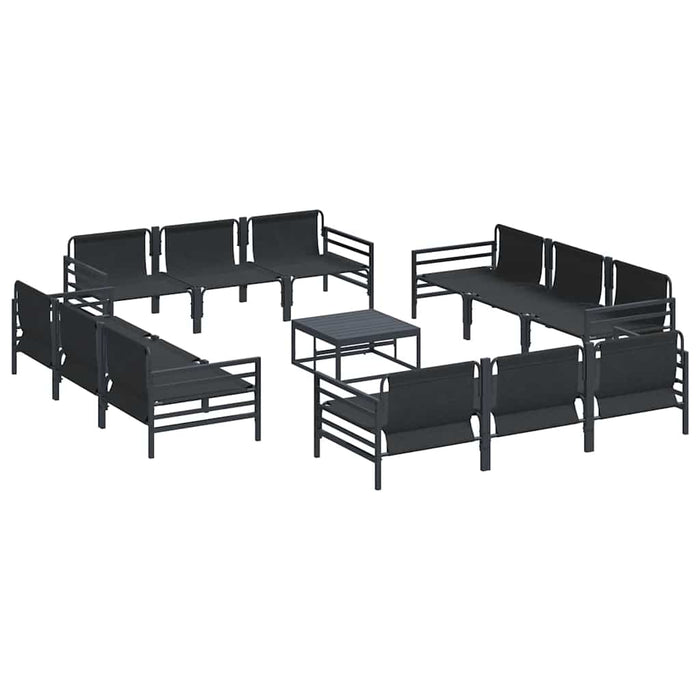 Set de canapele pentru grădină 13 pcs Antracit Oțel - WALTI WALTI