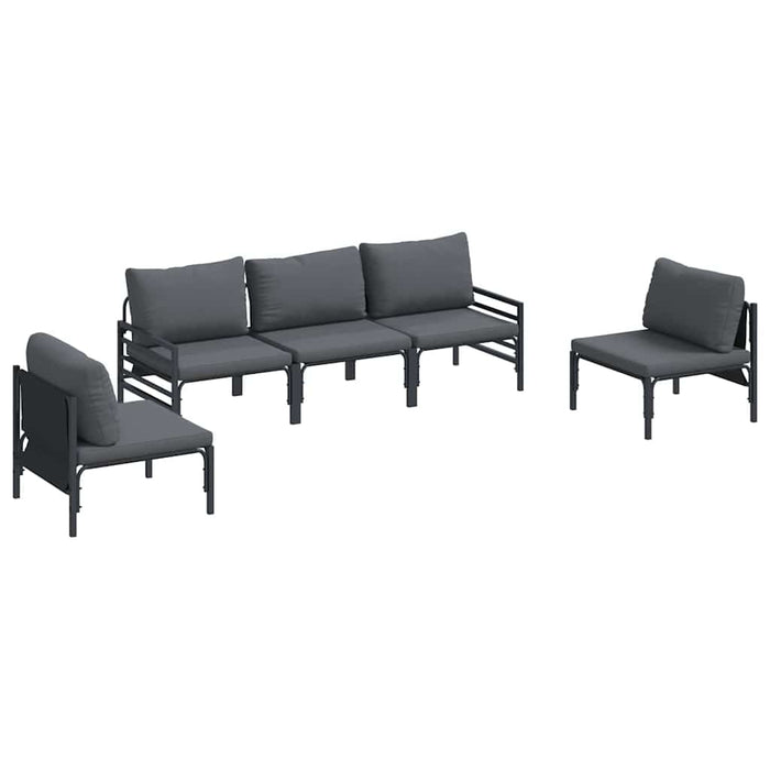 Set de canapele pentru grădină 5 pcs Antracit Oțel - WALTI WALTI