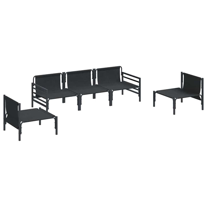 Set de canapele pentru grădină 5 pcs Antracit Oțel - WALTI WALTI