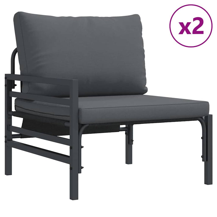 Set de canapele pentru grădină 5 pcs Antracit Oțel - WALTI WALTI