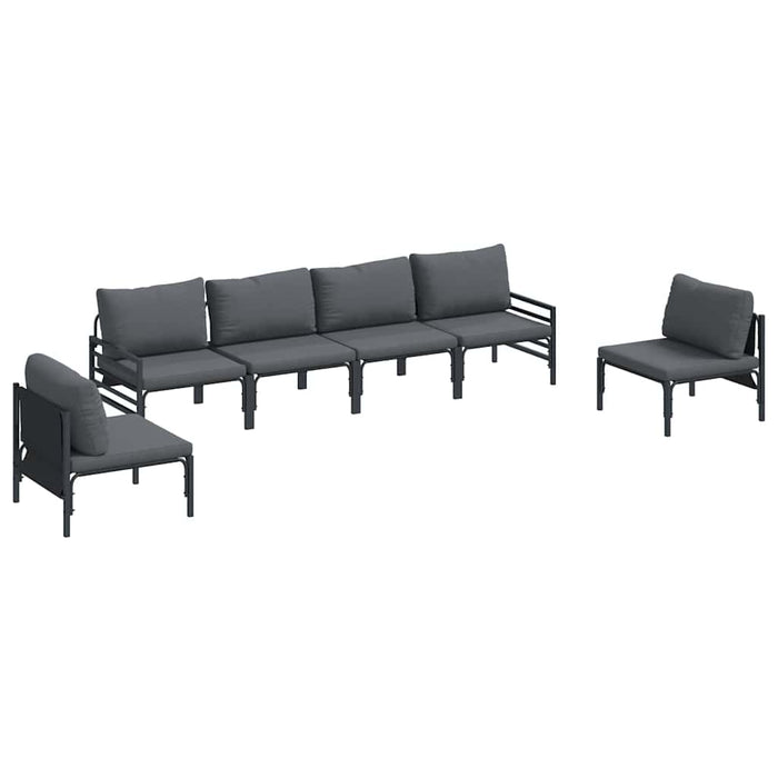 Set de canapele pentru grădină 6 pcs Antracit Oţel - WALTI WALTI