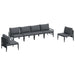 Set de canapele pentru grădină 6 pcs Antracit Oţel - WALTI WALTI