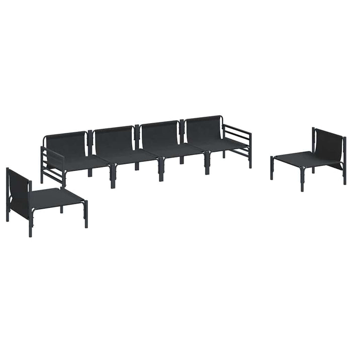 Set de canapele pentru grădină 6 pcs Antracit Oţel - WALTI WALTI