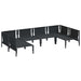 Set de canapele pentru grădină cu pernă 6 pcs Negru Oțel - WALTI WALTI