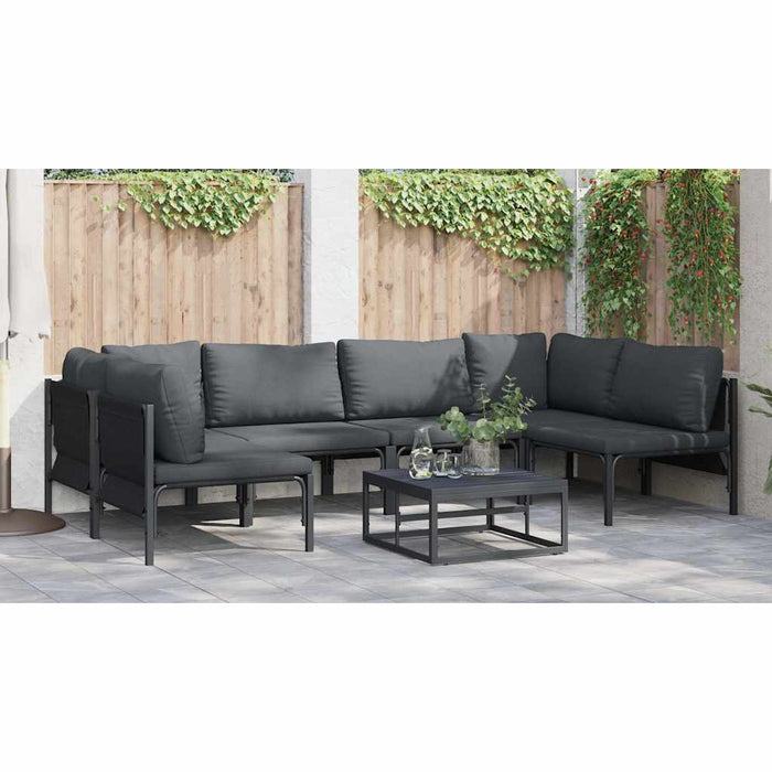 Set de canapele pentru grădină 7 pcs Antracit Oțel - WALTI WALTI