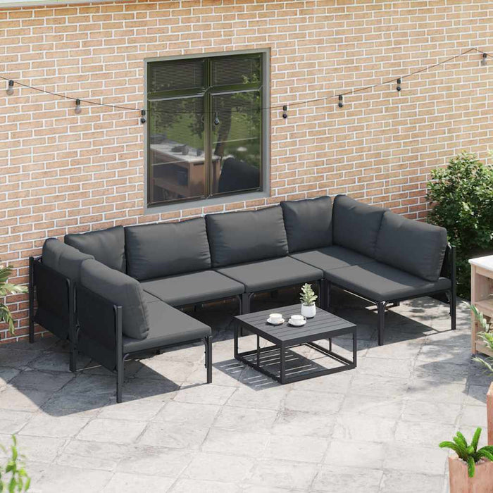 Set de canapele pentru grădină 7 pcs Antracit Oțel - WALTI WALTI