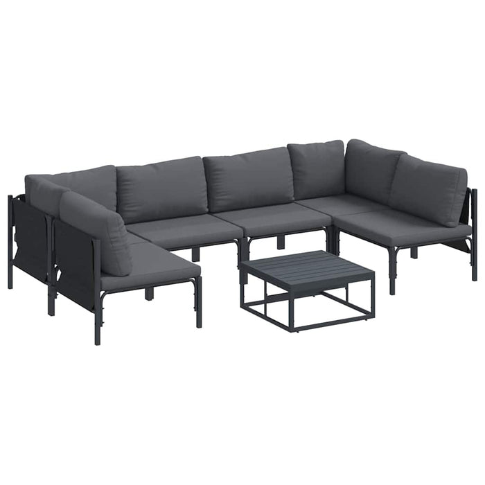 Set de canapele pentru grădină 7 pcs Antracit Oțel - WALTI WALTI