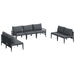 Set de canapele pentru grădină 7 pcs Antracit Oțel - WALTI WALTI