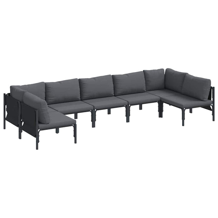 Set de canapele pentru grădină 7 pcs Antracit Oțel - WALTI WALTI