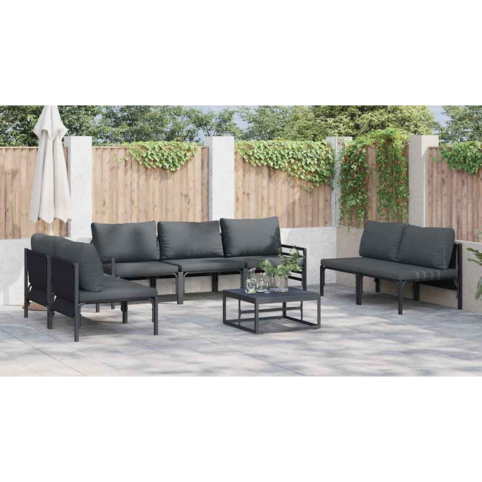 Set de canapele pentru grădină 8 pcs Antracit Oțel - WALTI WALTI