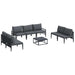 Set de canapele pentru grădină 8 pcs Antracit Oțel - WALTI WALTI