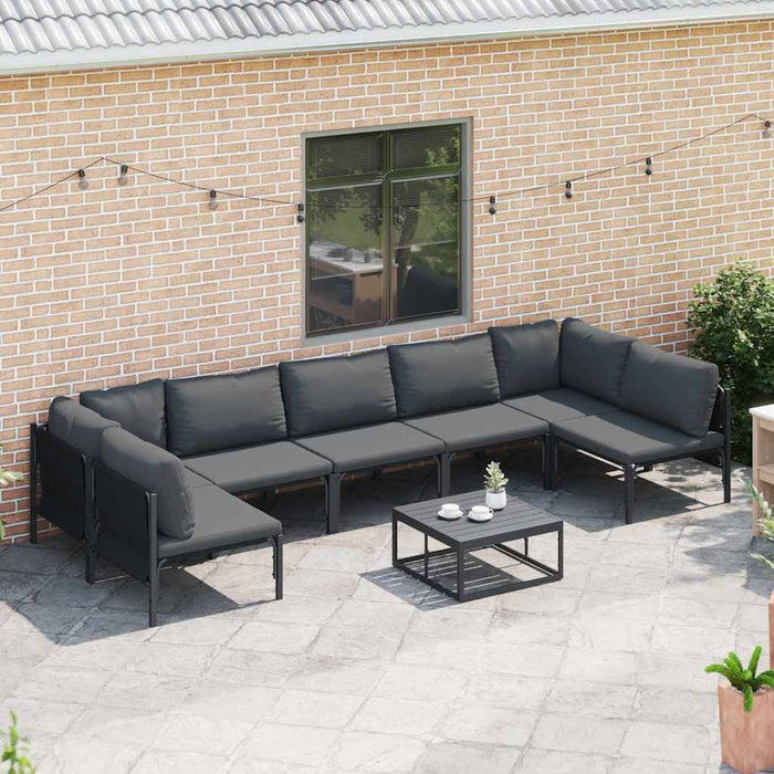 Set de canapele pentru grădină 8 pcs Antracit Oțel - WALTI WALTI