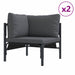 Set de canapele pentru grădină 8 pcs Antracit Oțel - WALTI WALTI