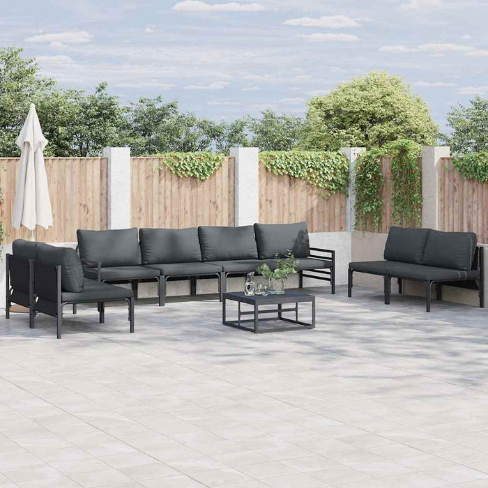 Set de canapele pentru grădină 8 pcs Antracit Oțel - WALTI WALTI