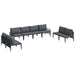 Set de canapele pentru grădină 8 pcs Antracit Oțel - WALTI WALTI