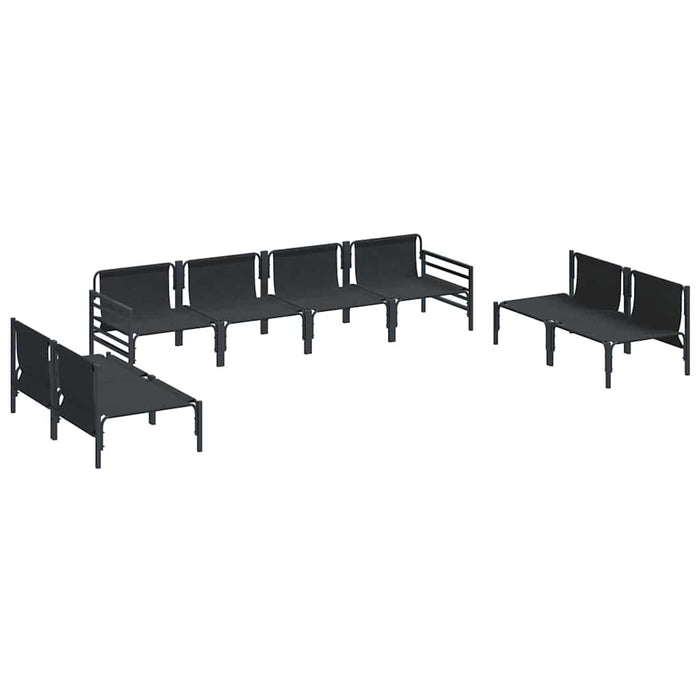 Set de canapele pentru grădină 8 pcs Antracit Oțel - WALTI WALTI