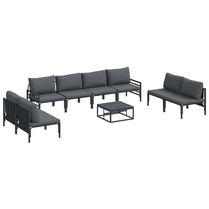 Set de canapele pentru grădină 9 pcs Antracit Oțel - WALTI WALTI