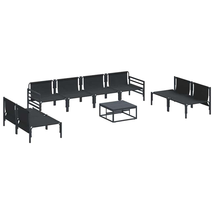 Set de canapele pentru grădină 9 pcs Antracit Oțel - WALTI WALTI