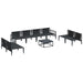 Set de canapele pentru grădină 9 pcs Antracit Oțel - WALTI WALTI
