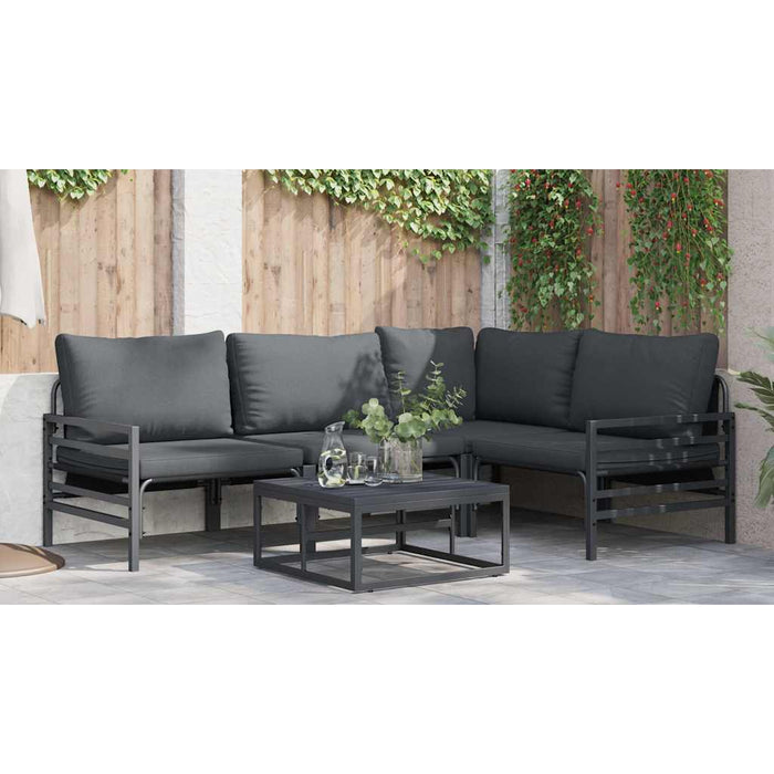 Set de canapele pentru grădină 6 pcs Antracit Oţel - WALTI WALTI