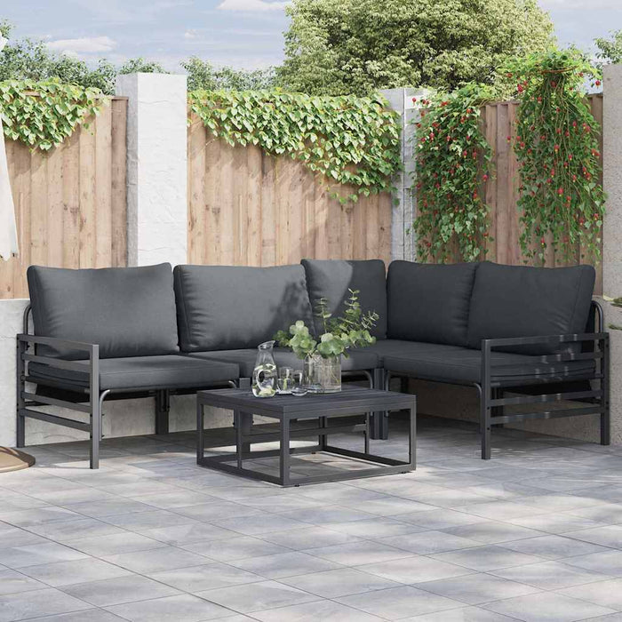 Set de canapele pentru grădină 6 pcs Antracit Oţel - WALTI WALTI