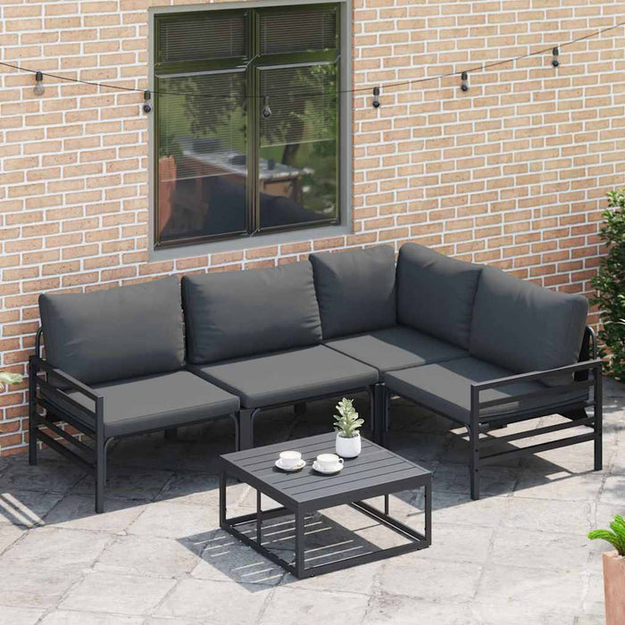 Set de canapele pentru grădină 6 pcs Antracit Oţel - WALTI WALTI