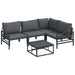 Set de canapele pentru grădină 6 pcs Antracit Oţel - WALTI WALTI
