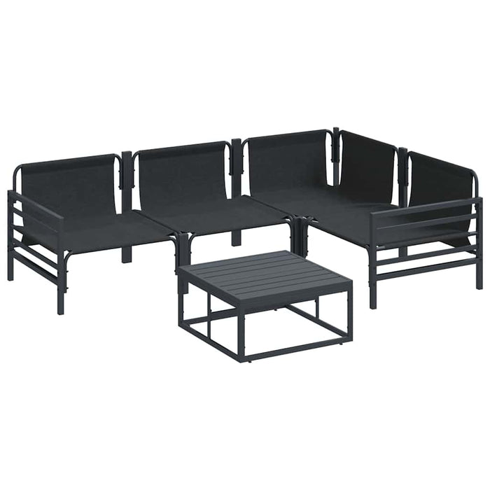 Set de canapele pentru grădină 6 pcs Antracit Oţel - WALTI WALTI