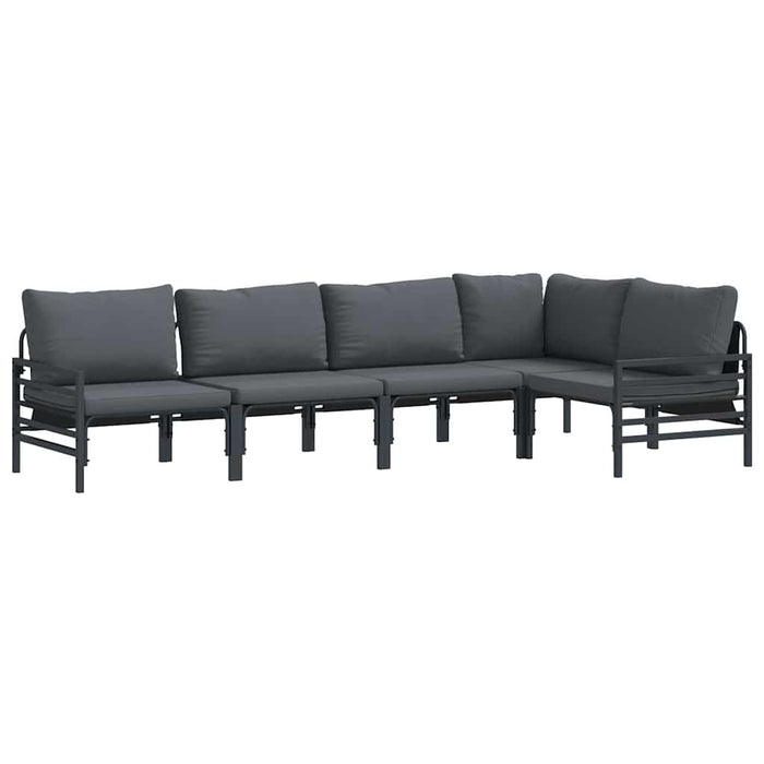 Set de canapele pentru grădină 5 pcs Antracit Oțel - WALTI WALTI