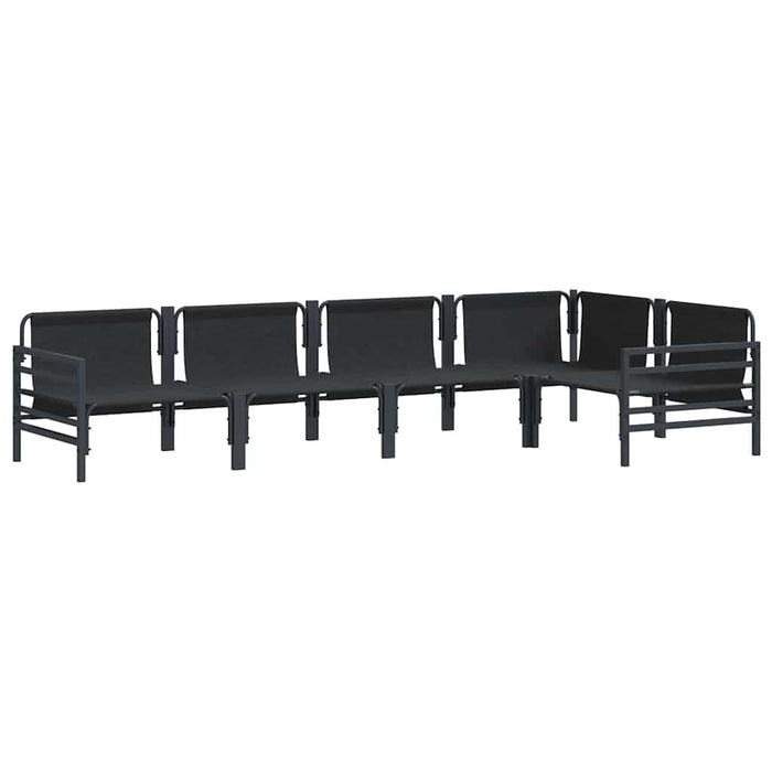 Set de canapele pentru grădină 5 pcs Antracit Oțel - WALTI WALTI