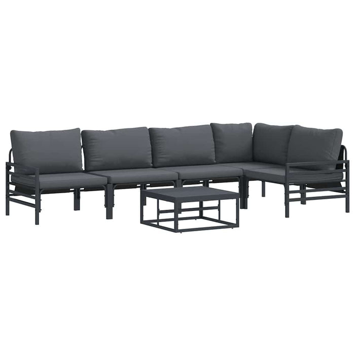 Set de canapele pentru grădină 6 pcs Antracit Oțel - WALTI WALTI
