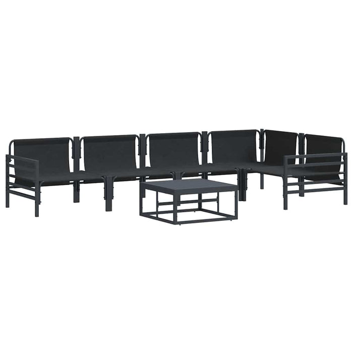 Set de canapele pentru grădină 6 pcs Antracit Oțel - WALTI WALTI