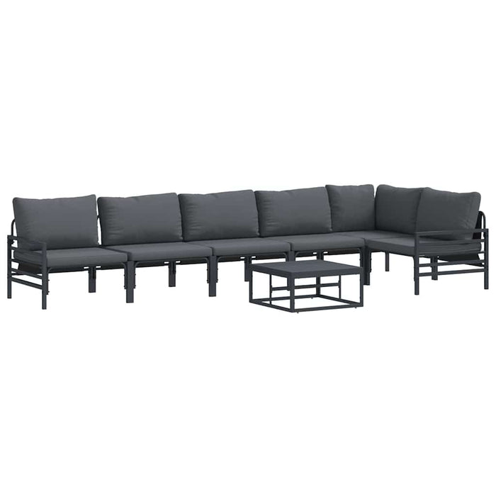 Set de canapele pentru grădină 7 pcs Antracit Oțel - WALTI WALTI