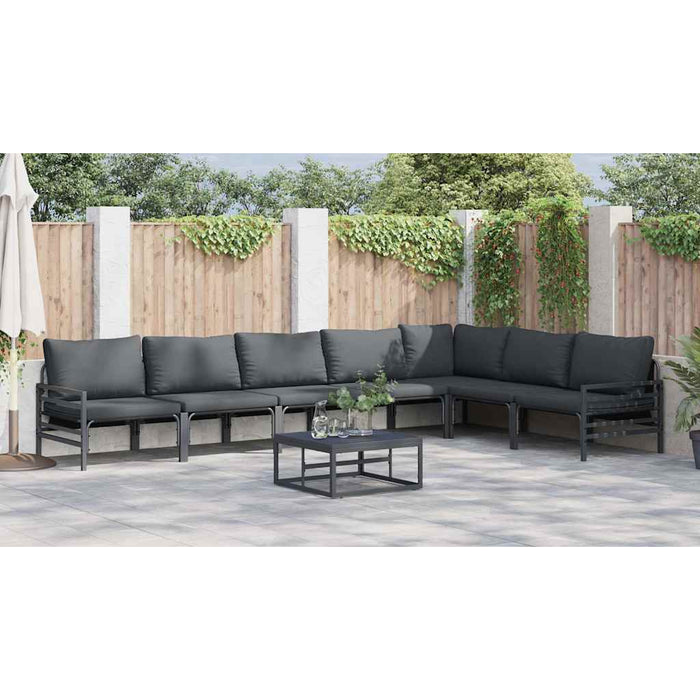 Set de canapele pentru grădină 7 pcs Antracit Oțel - WALTI WALTI