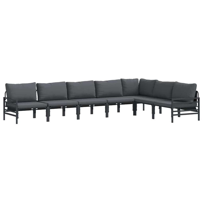Set de canapele pentru grădină 7 pcs Antracit Oțel - WALTI WALTI