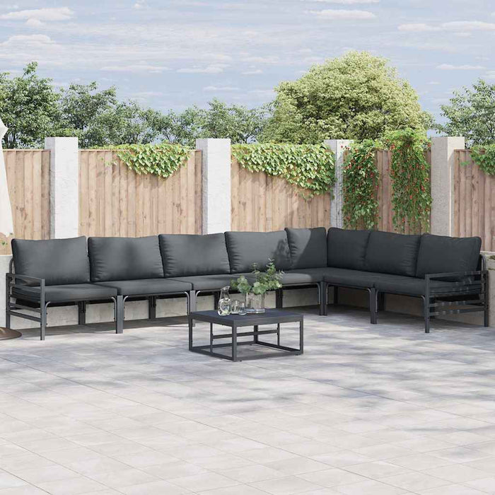 Set de canapele pentru grădină 8 pcs Antracit Oțel - WALTI WALTI