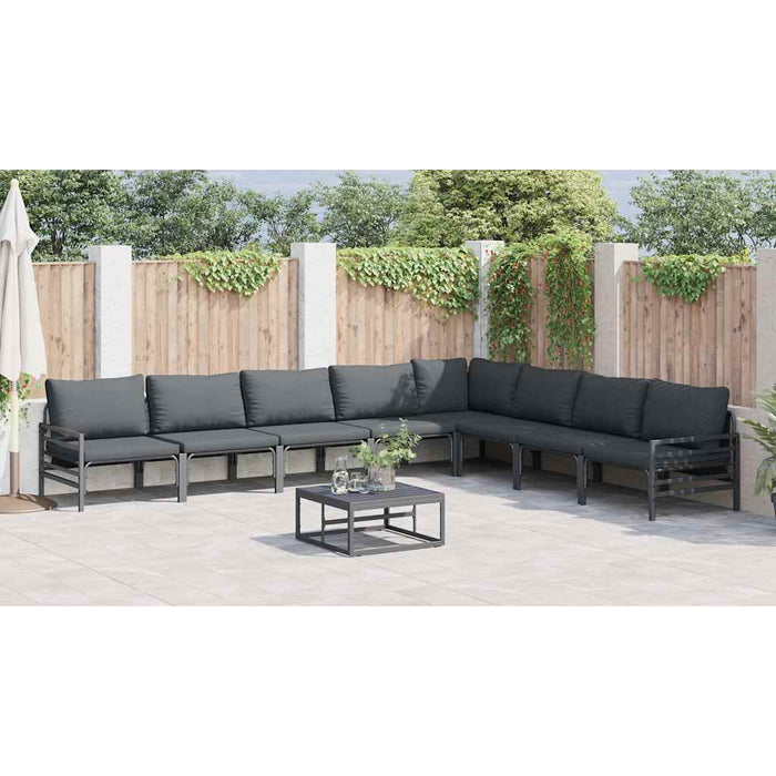 Set de canapele pentru grădină 8 pcs Antracit Oțel - WALTI WALTI