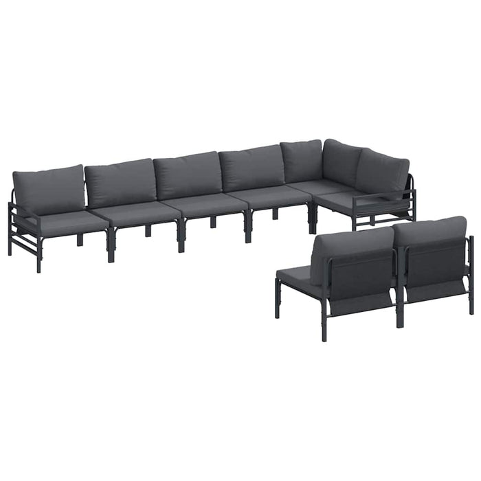 Set de canapele pentru grădină 8 pcs Antracit Oțel - WALTI WALTI