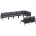 Set de canapele pentru grădină 8 pcs Antracit Oțel - WALTI WALTI