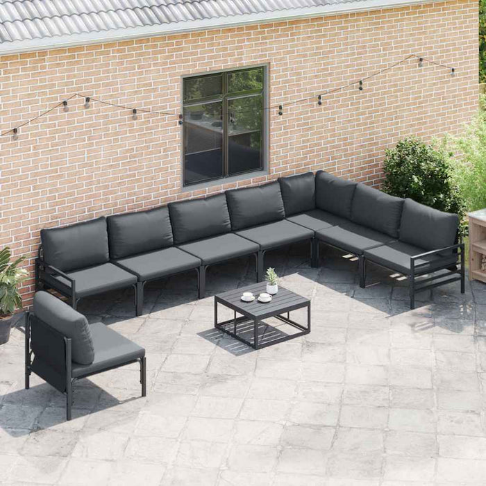 Set de canapele pentru grădină 9 pcs Antracit Oțel - WALTI WALTI