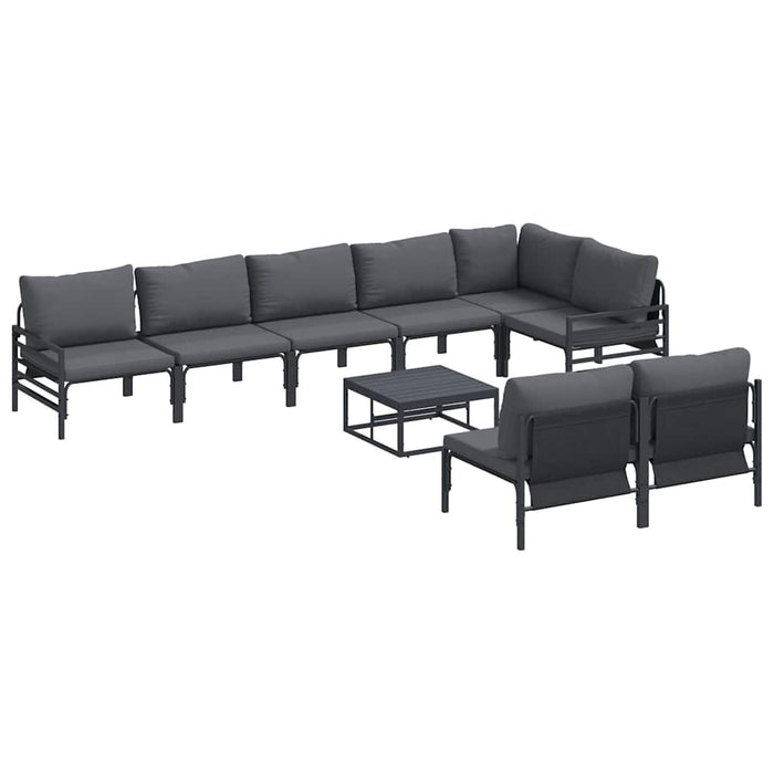 Set de canapele pentru grădină 9 pcs Antracit Oțel - WALTI WALTI
