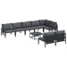 Set de canapele pentru grădină 9 pcs Antracit Oțel - WALTI WALTI