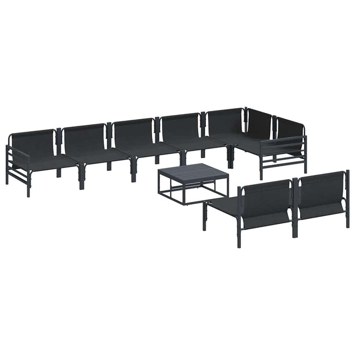 Set de canapele pentru grădină 9 pcs Antracit Oțel - WALTI WALTI