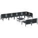 Set de canapele pentru grădină 9 pcs Antracit Oțel - WALTI WALTI